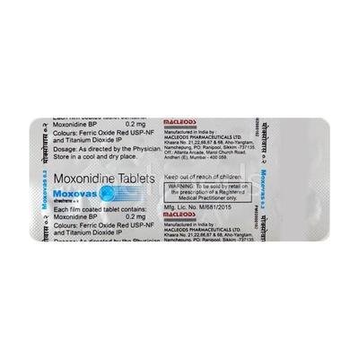 Moxovas 0.2mg Tablet 10'S - Hypertension-Cen