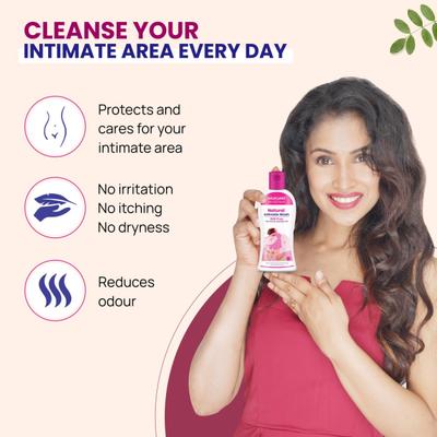 MildCares Natural Intimate Wash For Women (PacK of 2 x 100 ml) - Intimate Hygiene