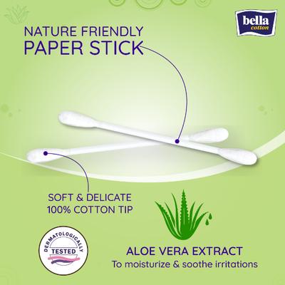 Bella Paper Cotton Care Buds with Aloe Extract Box 200's - Cotton Buds & Balls