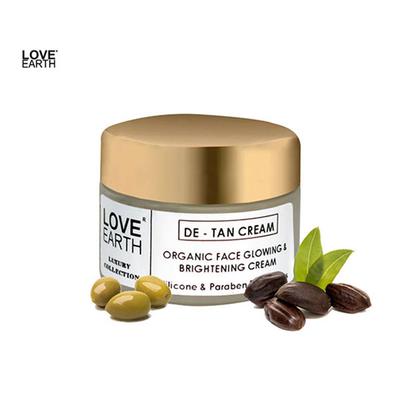 Love Earth De-Tan Moisturizing Cream With Aloe Vera & Sandalwood Extract 50 gm - Lotions & Creams
