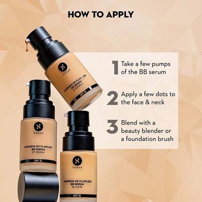 Sugar Cosmetics Goddess Of Flawless Bb Serum - 32 Cortado 25 ml - Bb & Cc Creams