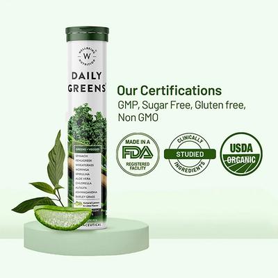 Wellbeing Nutrition Daily Greens Wholefood Multivitamin with Vitamin C, Zinc, B6, B12 for Immunity and Detox - Multi-Vitamins
