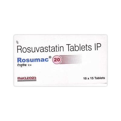 ROSUMAC 20 Tablet 15's - High Cholesterol-Dys