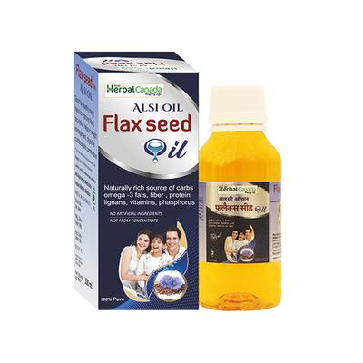 Herbal Canada Alsi Oil (Flax Seed Oil) (Pack of 2 x 50 ml) - Personal Care (Ayush)