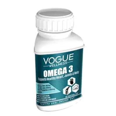 Vogue Wellness Omega 3 Forte Softgel Capsule 60's - Omega Fish Oil Fatty Acids