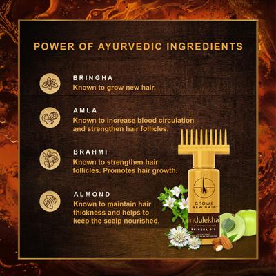 Indulekha Bringha Oil Grows New Hair 100 ml - Hair Oils