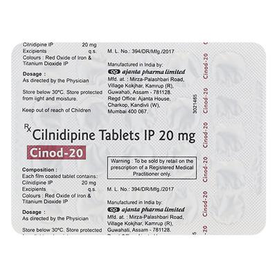 CINOD 20 Tablet 20's - Hypertension-Cal