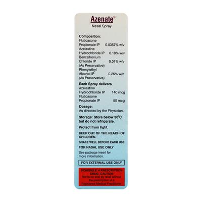 AZENATE 70md Nasal Spray 9.8ml - Nasal Congestion-Nas