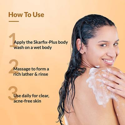 Fixderma Skarfix Plus Brightening Body Wash with 4% Actives with Kojic Acid & Niacinamide (200 ml) - Shower Gels & Body Wash