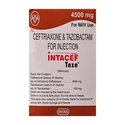 INTACEF TAZO (VET) 4500mg Injection 1's - Veterinary-Pharma