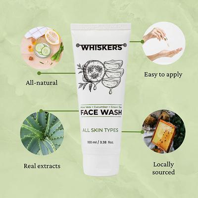Whiskers Aloe Vera Face Wash 100 ml - Face Washes