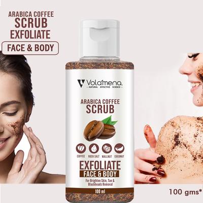 Volamena Coffee face and body Scrub 100gm - Scrubs & Exfoliants