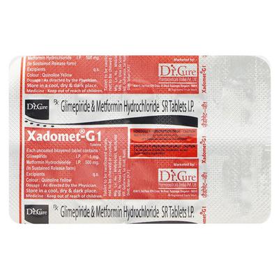 XADOMET G 1 Tablet 10's - Diabetes-Ant