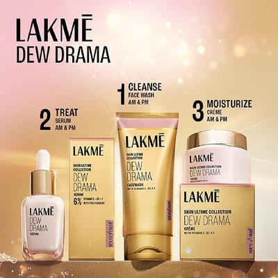 Lakme Dew Drama Gel Creme, Pro-Ceramides, Vit E + Vit B + Vit F 50 gm - Face Moisturizers