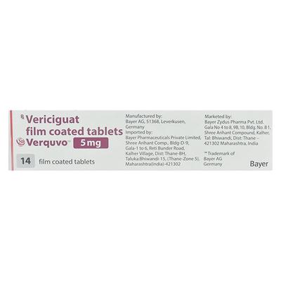 VERQUVO 5 Tablet 14's - Heart Failure-Car