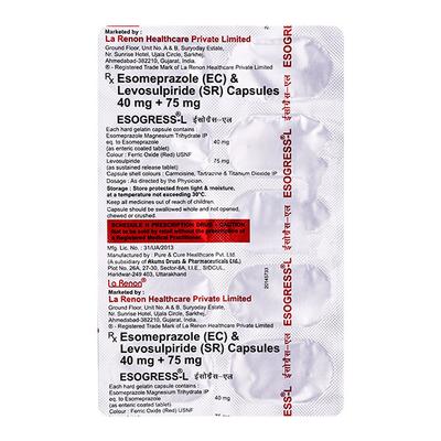 Esogress L Capsule 10'S - Ulcerative Colitis/Bowel Inflammatory Disease-Ant