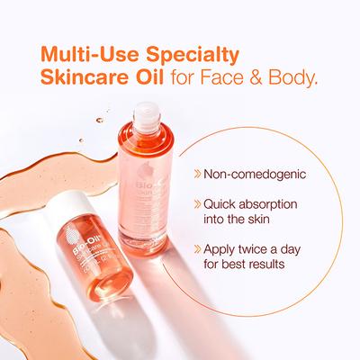 Bio-Oil Specialist Skincare Combo (200ml+60ml) Face & Body Oil Suitable for Acne Scar Removal Pigmentation Dark Spots & Stretch Marks 1's - Face Oils