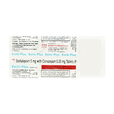 Esclo Plus Tablet 10'S - Anxiety-Anx