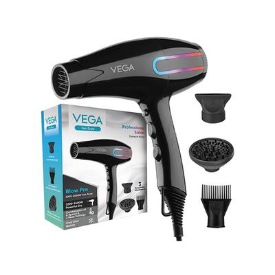 Vega Blow Pro 2200-2400W Hair Dryer With Comb, Concentrator & Diffuser Nozzles, (Vhdp-05) 1's - Hair Dryers