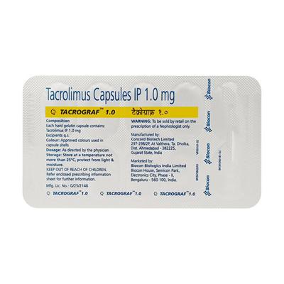 Tacrograf 1mg Capsule 10'S - Auto Immune Disease-Imm