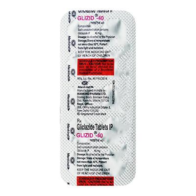 Glizid 40mg Tablet 10'S - Diabetes-Ant