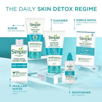 Simple Daily Skin Detox Clear Pore Facial Scrub 150 ml - Face Scrubs