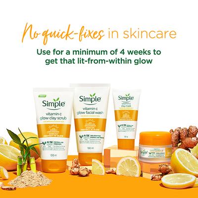 Simple Protect N Glow Vitamin C Glow Facial Wash 100 ml - Face Wash & Cleansers