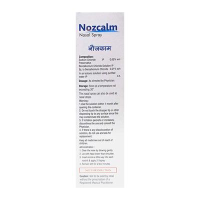 NOZCALM Nasal Spray 20ml - Nasal Congestion-Nas