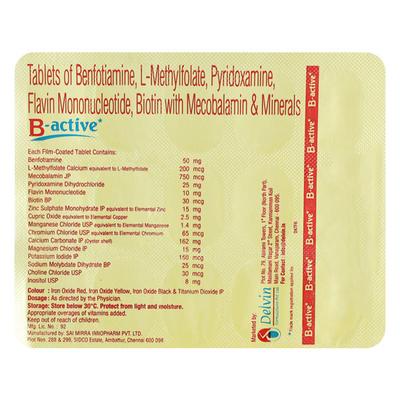 B Active Tablet 15'S - Supplements-Vam