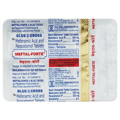 Meftal Forte Tablet 10'S - Pain relief-Nsa