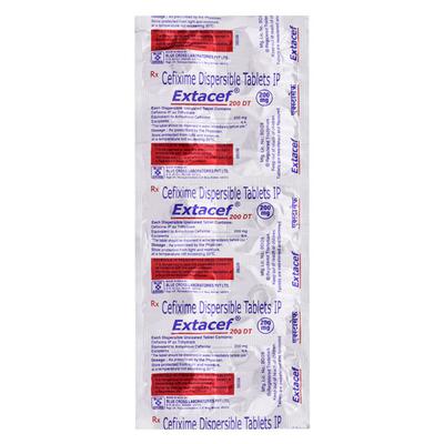 Extacef DT 200mg Tablet 10'S - Bacterial Infections-Cep