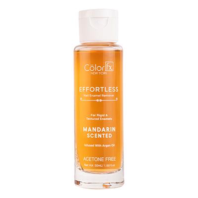 Color Fx Effortless Nail Enamel Remover Acetone free argan oil infused Mandarin R2 50 ml - Nail Polish Remover