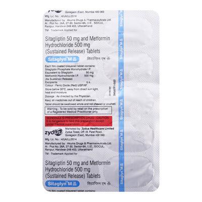 SITAGLYN M 50/500 Tablet 10's - Diabetes-Ant