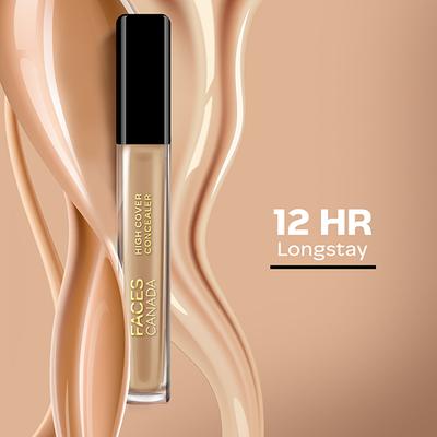 Faces Canada High Cover Concealer Shea Butter & Vitamin E- Golden Rush 06, 4ml - Concealer