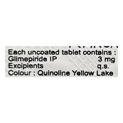 Glimestar 3mg Tablet 10'S - Diabetes-Ant