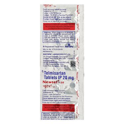 Newtel 20mg Tablet 10'S - Hypertension-Ang
