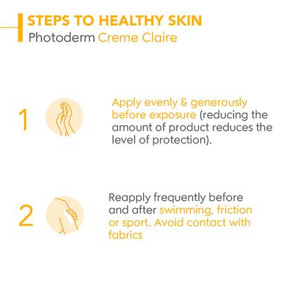 Bioderma Photoderm Creme Claire SPF 50+ PA++++ Tinted Sunscreen with 8H Hydration, In Vivo Tested 40 ml - Lotions & Creams