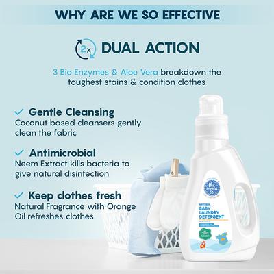 The Moms Co. Natural Baby Laundry Detergent Liquid 500 ml - Baby Detergents