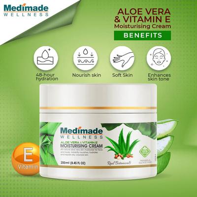 Medimade Aloe Vera And Vitamin E Moisturising Cream (Pack of 2) 1's - Face Moisturizers