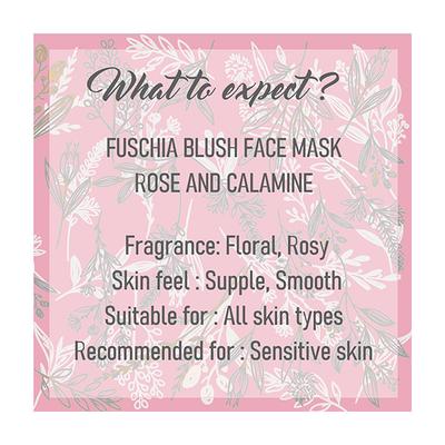 Fuschia Blush Face Mask - Rose & Calamine 100 gm - Masks & Peels