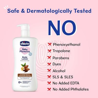 Chicco Baby Moments Body Lotion (0+ Months) - Almond Milk & Murumuru Butter 500 ml - Creams, Lotions & Oils