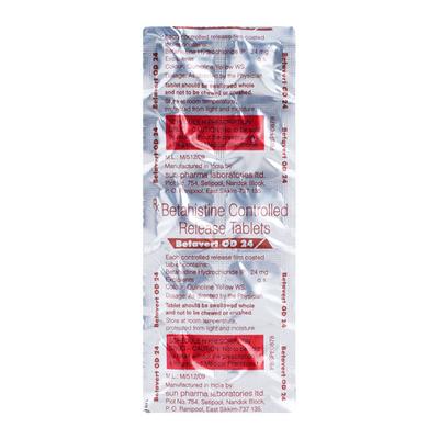 Betavert OD 24mg Tablet 10'S - Vertigo-Ant