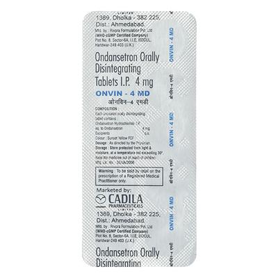 Onvin MD 4mg Tablet 10'S - Vomitting/Emesis-Ant