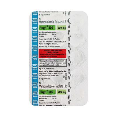 Flagyl 200mg Tablet 15'S - Bacterial Infections-OAB