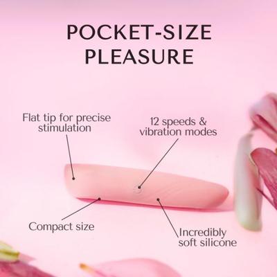 Libertee Dia Rose Mini Bullet Rechargeable Massager 12 Modes & Intensities 1's - Massagers And Vibrators