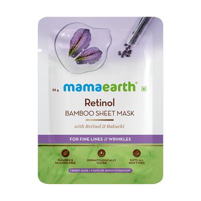 Mamaearth Retinol Bamboo Sheet Mask 25 gm - Sheet Masks