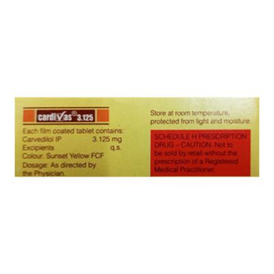 CARDIVAS 3.125 Tablet 15's - Hypertension-Bet