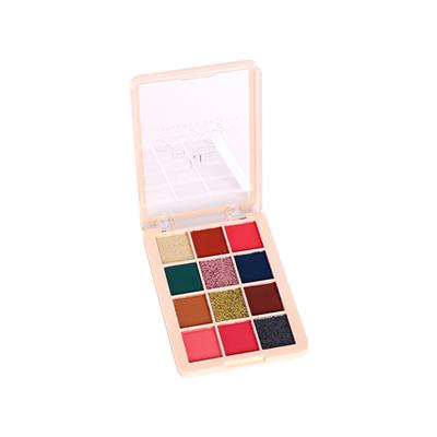 Half N Half 12 Colors Loving Eyeshadow Palette Highly Long Lasting Blendable Shades for Smooth Texture- 02 9.5 gm - Eye Shadow Palettes