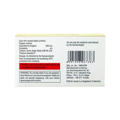EGOLIX 200 Tablet 10's - Uterus Conditions-Dut