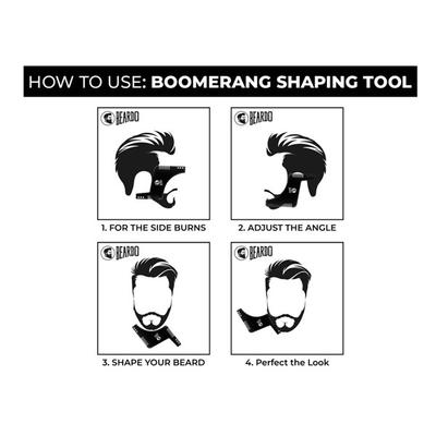 Beardo Beard Styling Comb - Boomerang Shape - Beard Comb